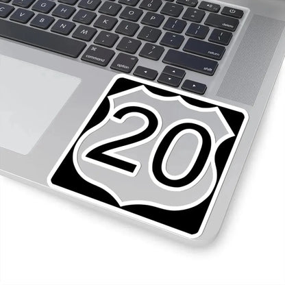 US Route 20 in Illinois Road Sign (Illinois) (Road Sign) STICKER Vinyl Kiss-Cut Decal - The Sticker Space