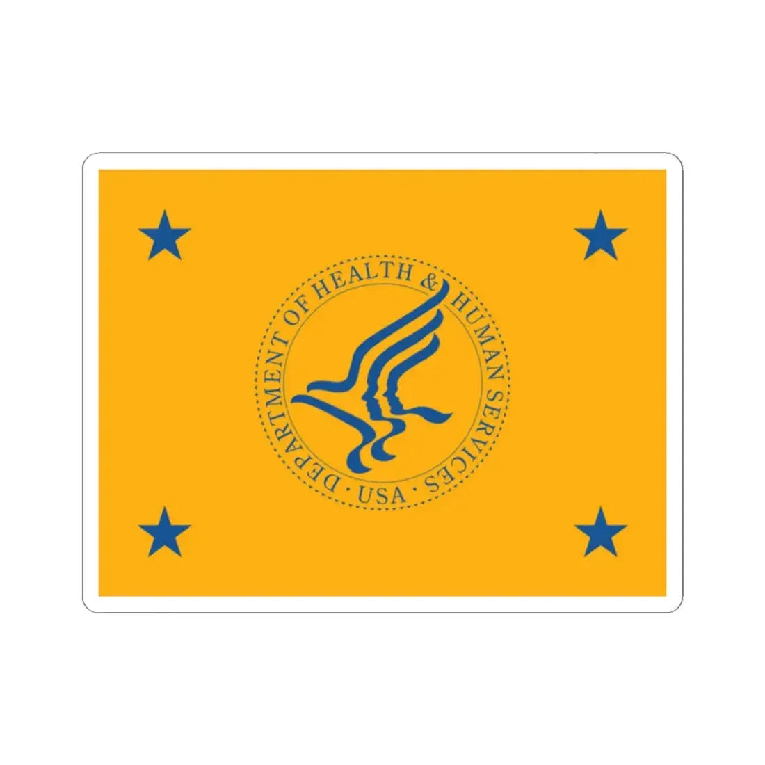 US Secretary of Health and Human Services flag (United States) STICKER Vinyl Kiss-Cut Decal 2 Inch White - The Sticker Space