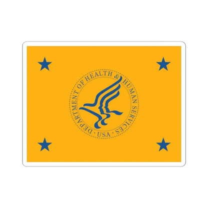 US Secretary of Health and Human Services flag (United States) STICKER Vinyl Kiss-Cut Decal 6 Inch White - The Sticker Space