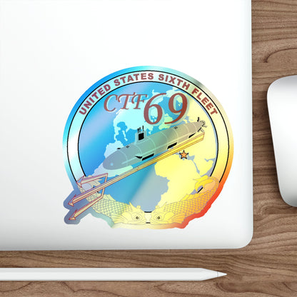 US Sixth Fleet CTF 69 (U.S. Navy) Holographic STICKER Die-Cut Vinyl Decal-The Sticker Space