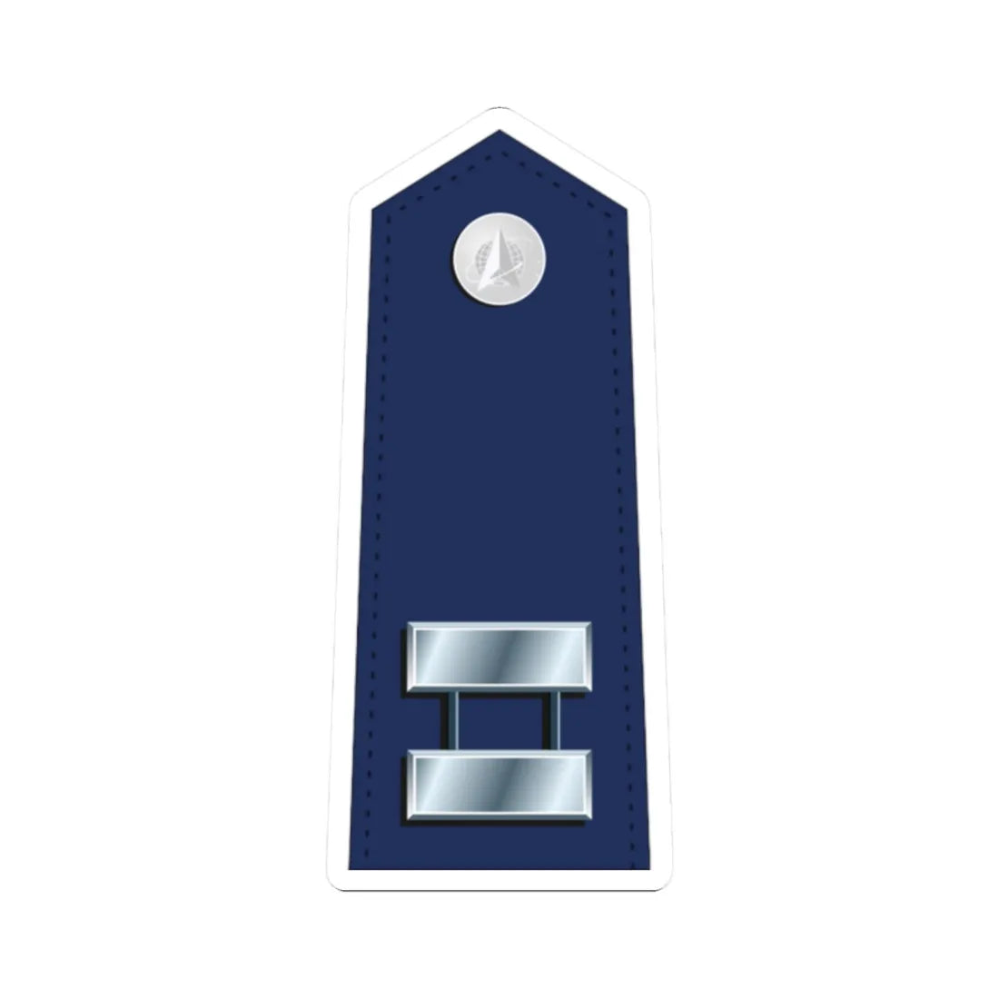 US Space force O3 interim (United States) (Military Rank) STICKER Vinyl Kiss-Cut Decal 2 Inch White - The Sticker Space