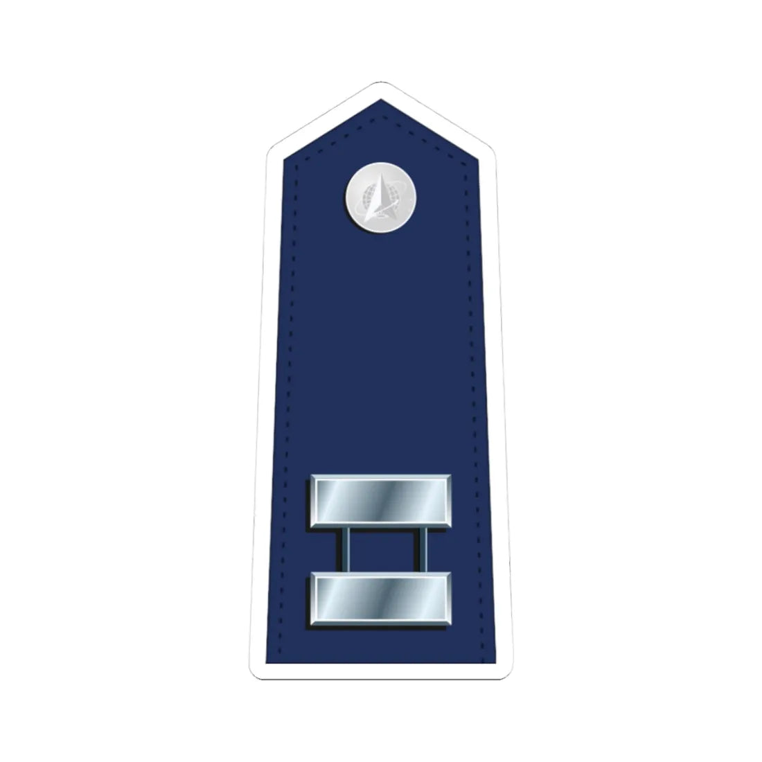 US Space force O3 interim (United States) (Military Rank) STICKER Vinyl Kiss-Cut Decal 3 Inch White - The Sticker Space