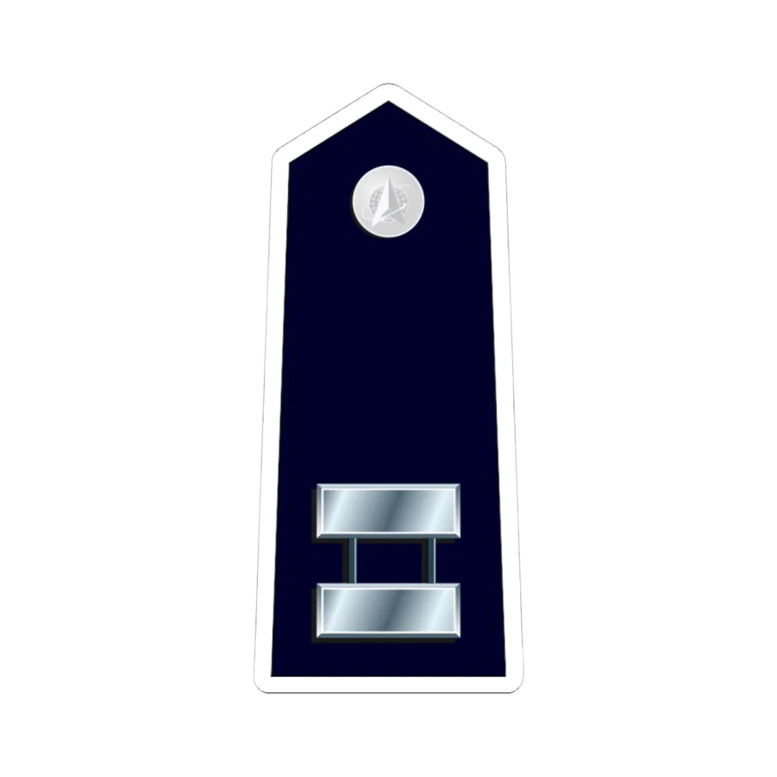 US Space force O3 (United States) (Military Rank) STICKER Vinyl Kiss-Cut Decal 4 Inch White - The Sticker Space