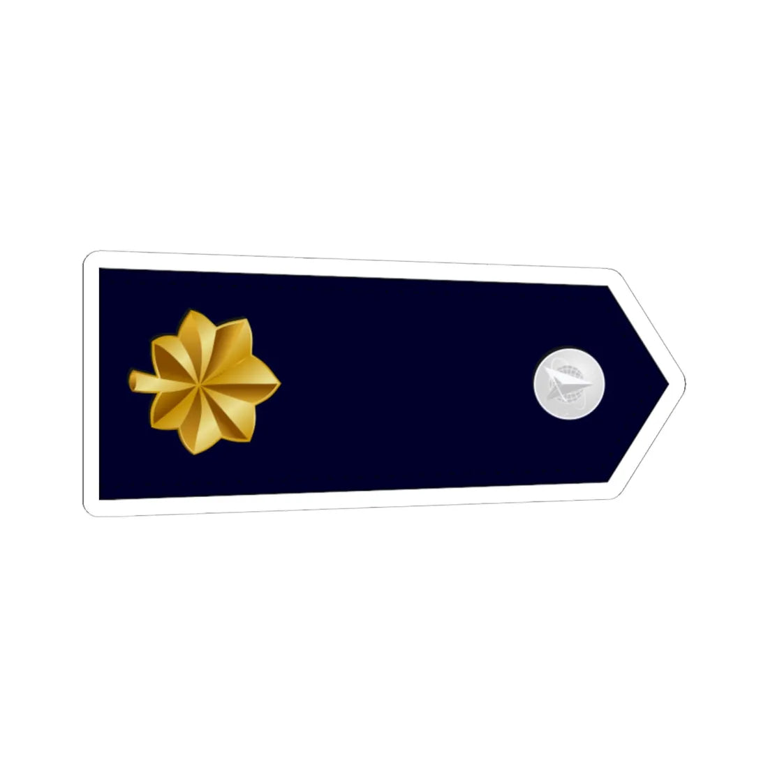 US Space Force O4 shoulderboard rotated (United States) (Military Rank) STICKER Vinyl Kiss-Cut Decal 6 Inch White - The Sticker Space