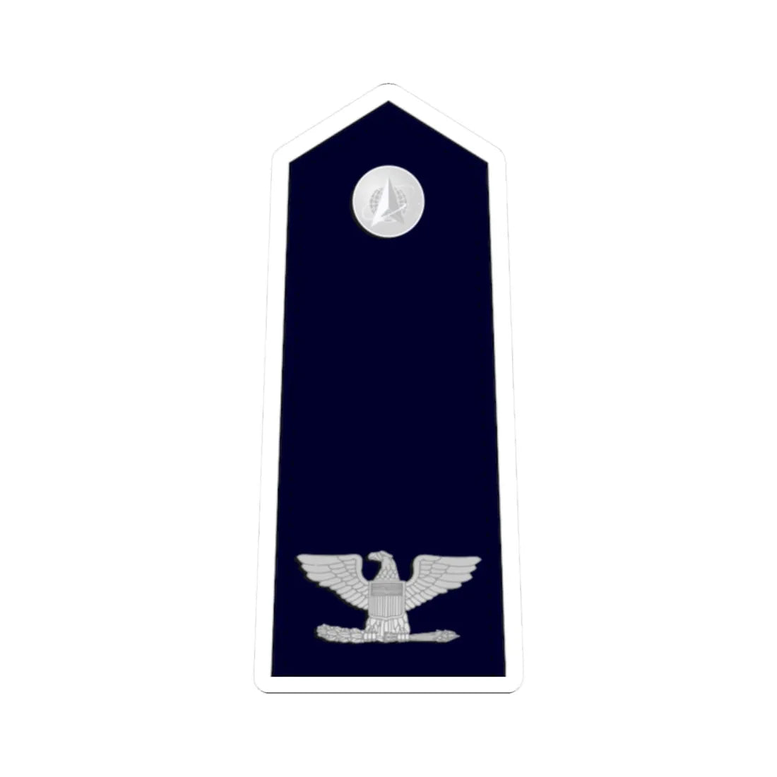 US Space force O6 (United States) (Military Rank) STICKER Vinyl Kiss-Cut Decal 2 Inch White - The Sticker Space