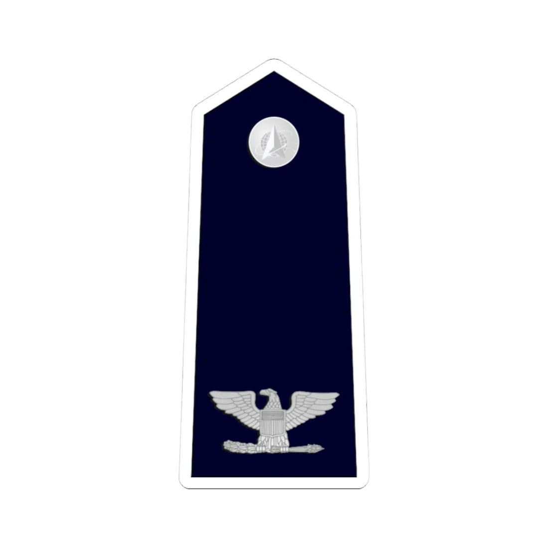 US Space force O6 (United States) (Military Rank) STICKER Vinyl Kiss-Cut Decal 3 Inch White - The Sticker Space