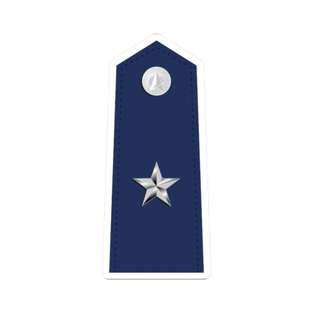 US Space force O7 interim (United States) (Military Rank) STICKER Vinyl Kiss-Cut Decal 2 Inch White - The Sticker Space