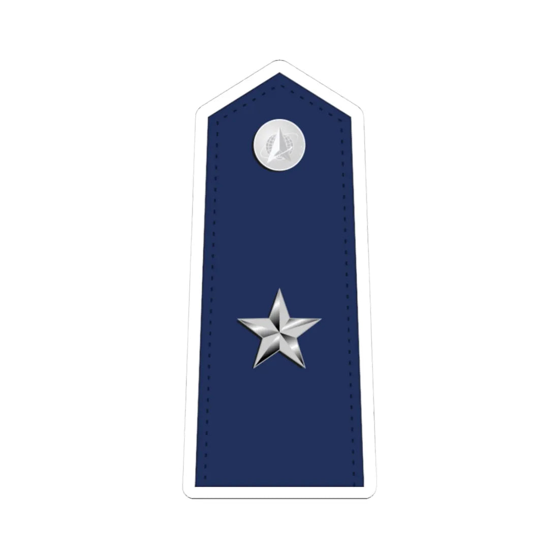 US Space force O7 interim (United States) (Military Rank) STICKER Vinyl Kiss-Cut Decal 3 Inch White - The Sticker Space