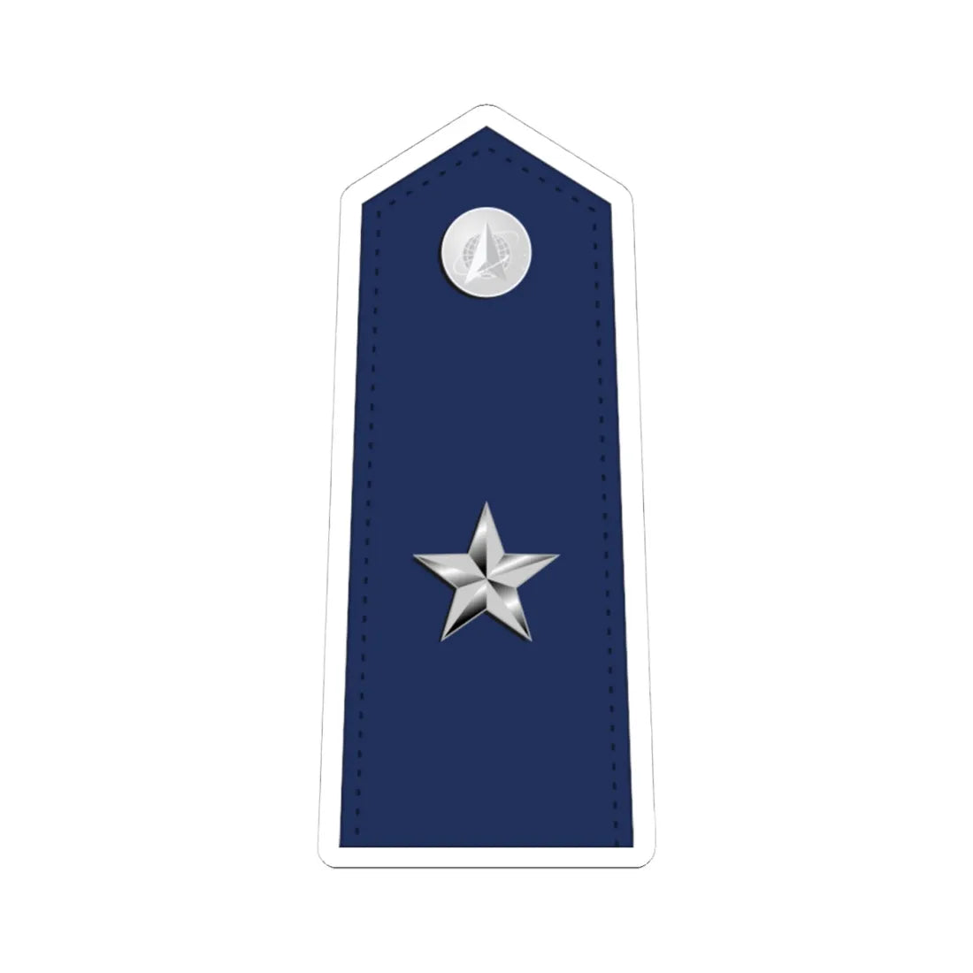 US Space force O7 interim (United States) (Military Rank) STICKER Vinyl Kiss-Cut Decal 4 Inch White - The Sticker Space