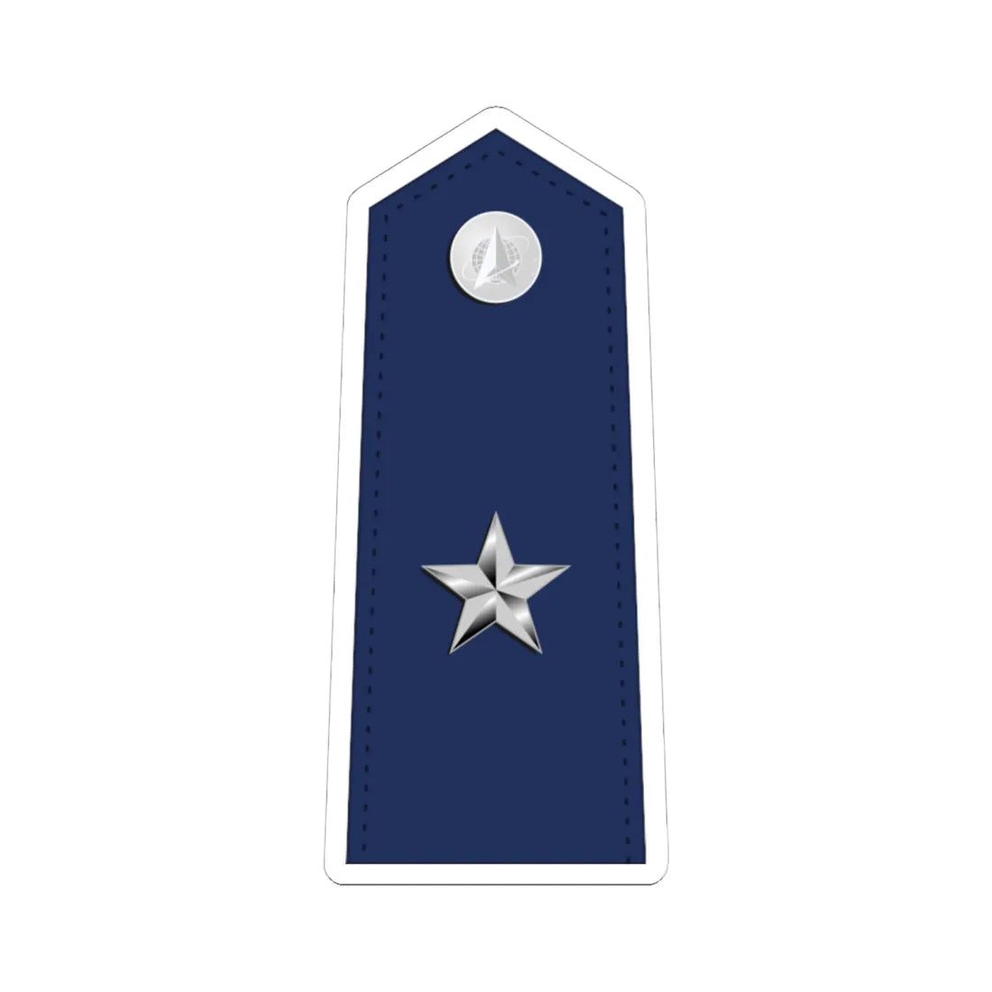 US Space force O7 interim (United States) (Military Rank) STICKER Vinyl Kiss-Cut Decal 6 Inch White - The Sticker Space