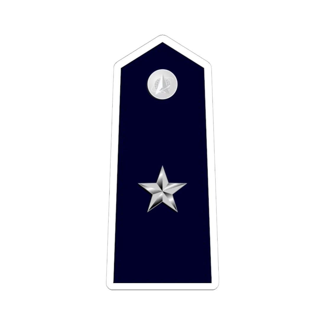 US Space force O7 (United States) (Military Rank) STICKER Vinyl Kiss-Cut Decal 6 Inch White - The Sticker Space