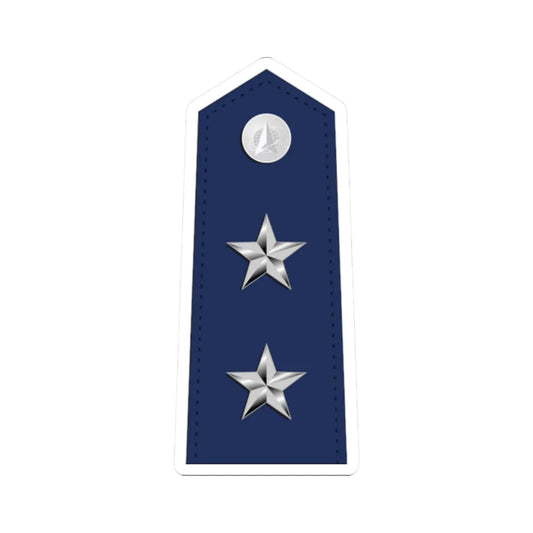 US Space force O8 interim (United States) (Military Rank) STICKER Vinyl Kiss-Cut Decal 2 Inch White - The Sticker Space