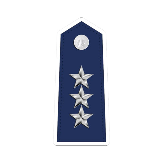 US Space force O9 interim (United States) (Military Rank) STICKER Vinyl Kiss-Cut Decal 2 Inch White - The Sticker Space