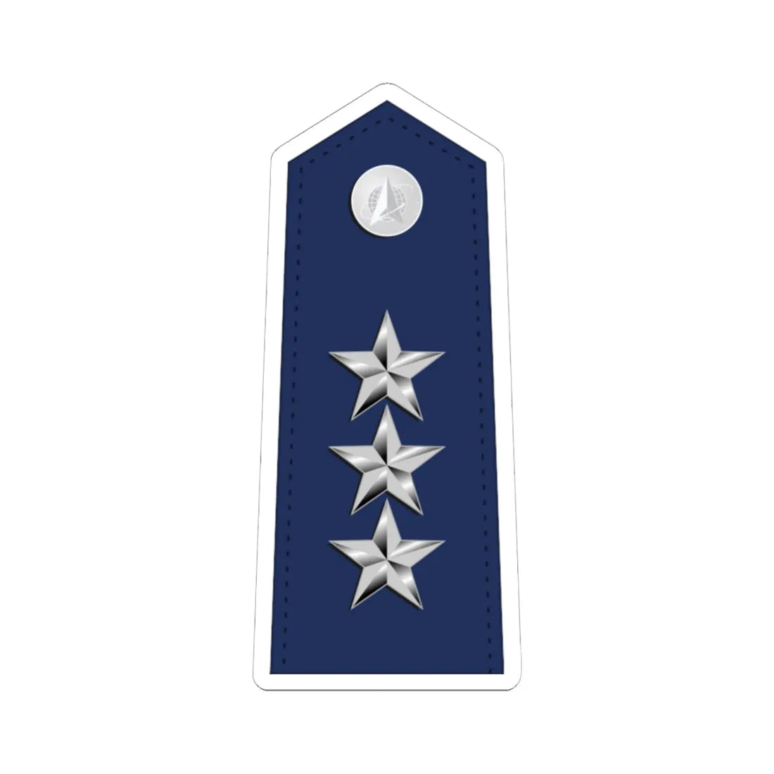 US Space force O9 interim (United States) (Military Rank) STICKER Vinyl Kiss-Cut Decal 6 Inch White - The Sticker Space