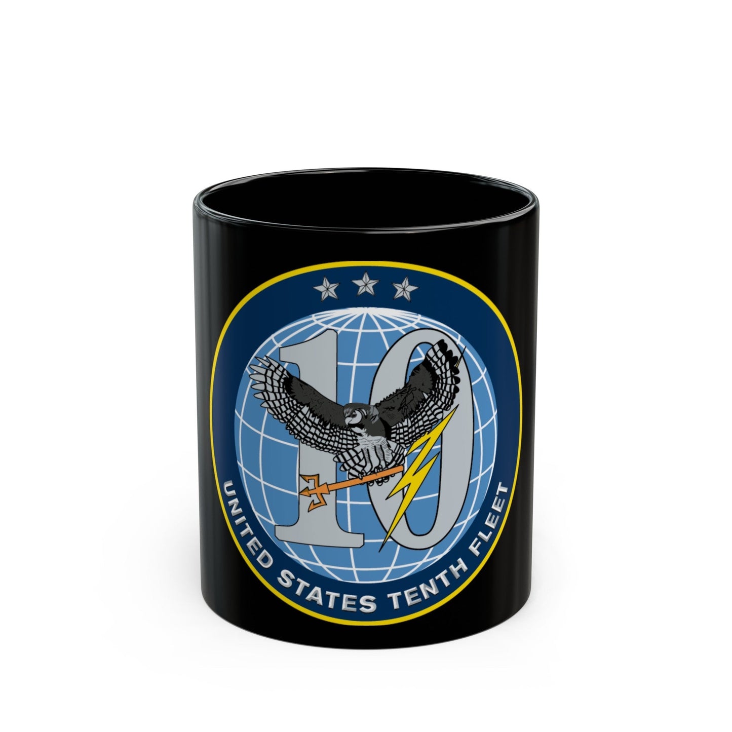 US Tenth Fleet (U.S. Navy) Black Coffee Mug-11oz-The Sticker Space