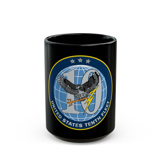 US Tenth Fleet (U.S. Navy) Black Coffee Mug-15oz-The Sticker Space