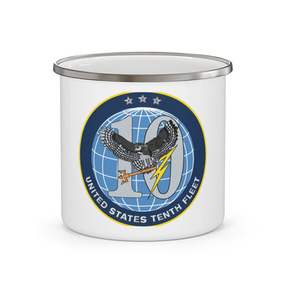 US Tenth Fleet (U.S. Navy) Enamel Mug 12oz-12oz-The Sticker Space