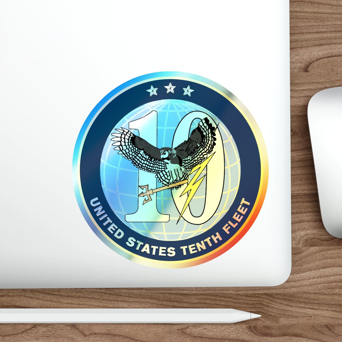 US Tenth Fleet (U.S. Navy) Holographic STICKER Die-Cut Vinyl Decal-The Sticker Space