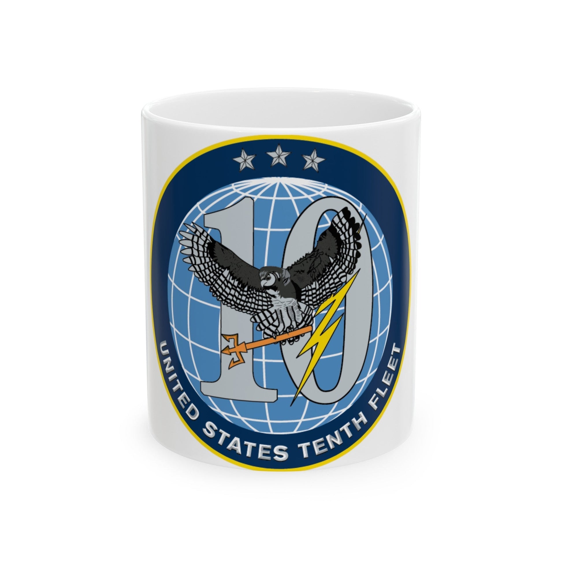 US Tenth Fleet (U.S. Navy) White Coffee Mug-11oz-The Sticker Space