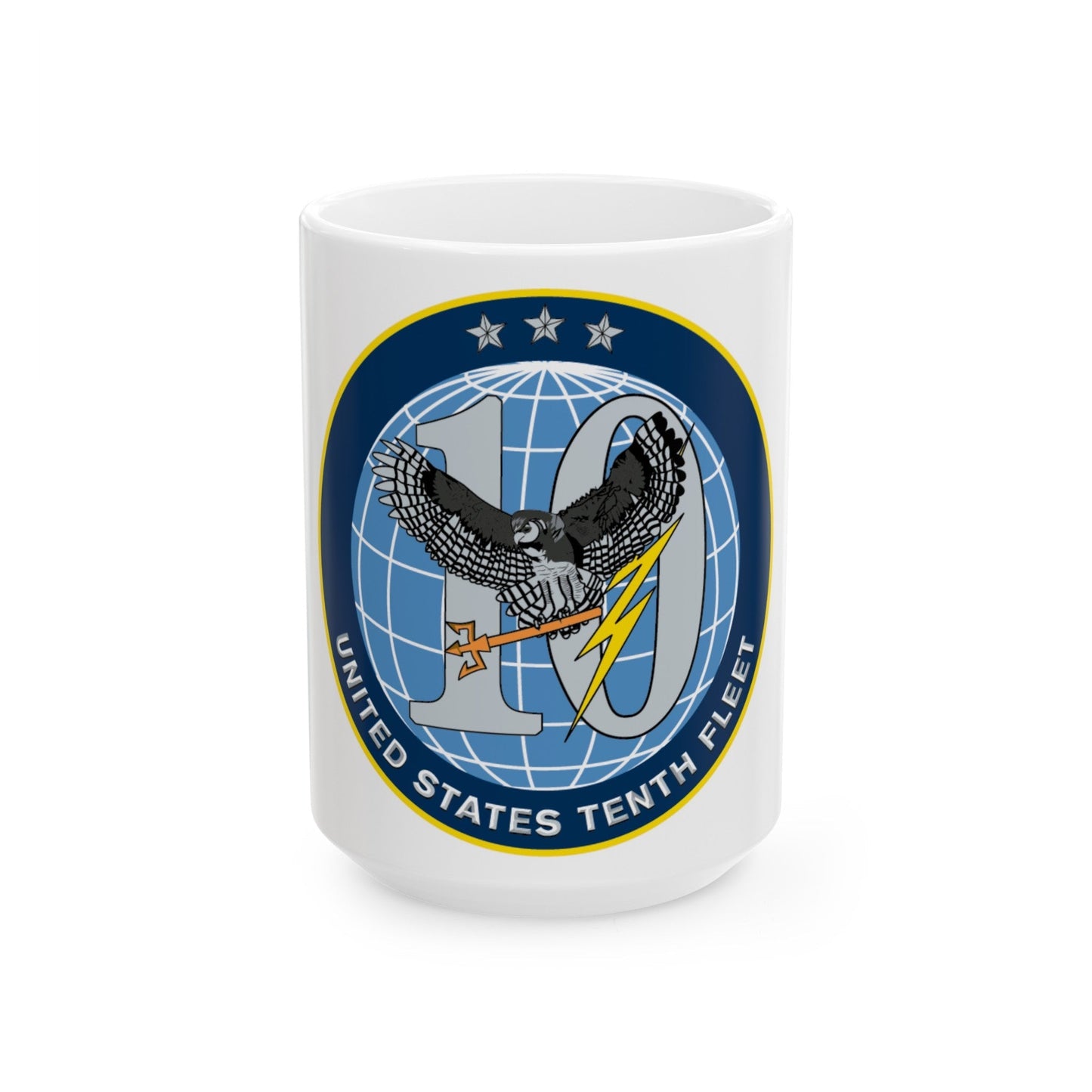 US Tenth Fleet (U.S. Navy) White Coffee Mug-15oz-The Sticker Space