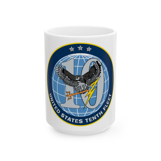 US Tenth Fleet (U.S. Navy) White Coffee Mug-15oz-The Sticker Space