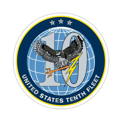 US Tenth Fleet (U.S. Navy) STICKER Vinyl Die-Cut Decal 6 Inch - The Sticker Space