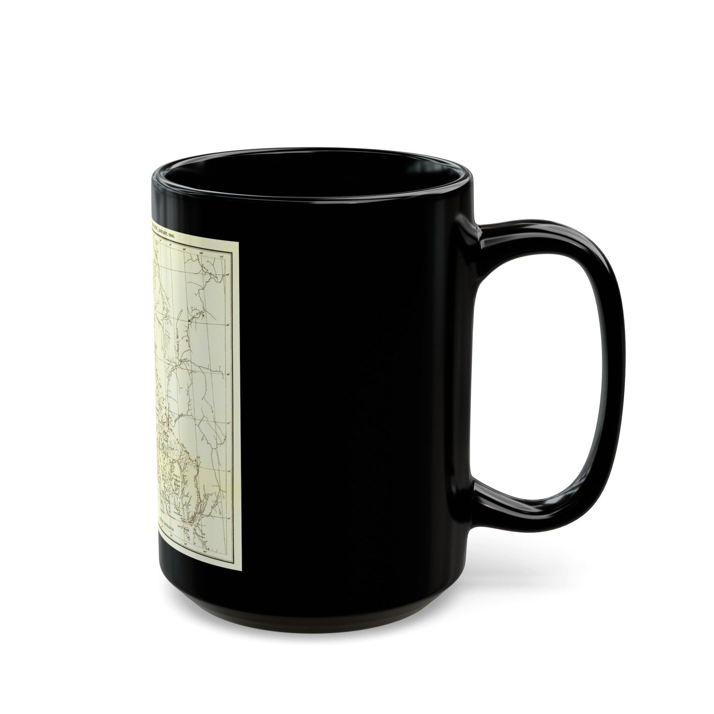 USA - Alaska (1903) (Map) Black Coffee Mug-The Sticker Space