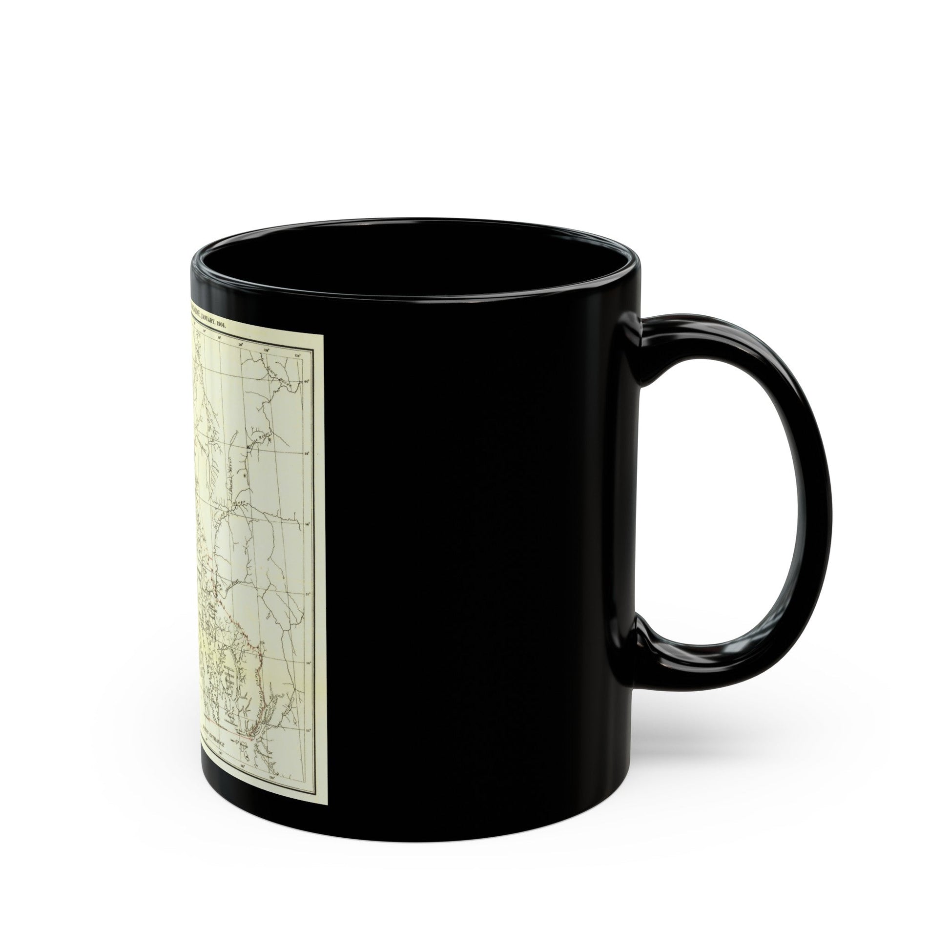 USA - Alaska (1903) (Map) Black Coffee Mug-The Sticker Space