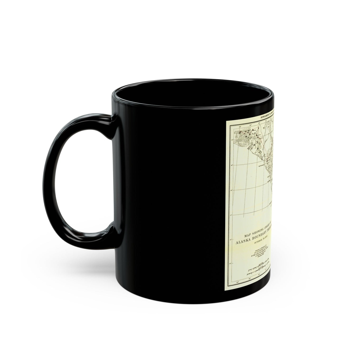 USA - Alaska (1903) (Map) Black Coffee Mug-The Sticker Space