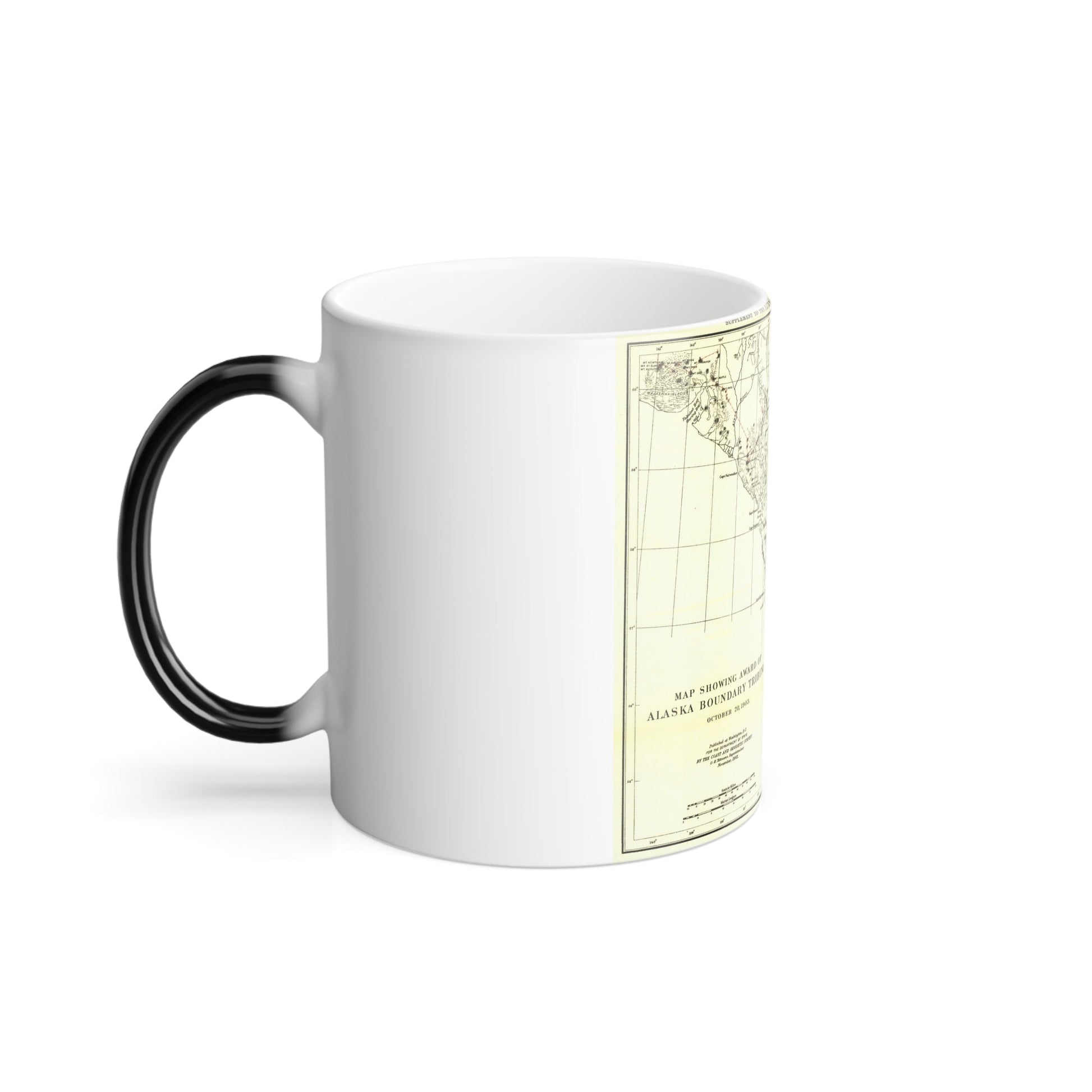 USA - Alaska (1903) (Map) Color Changing Mug 11oz-11oz-The Sticker Space