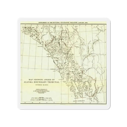 USA - Alaska (1903) (Map) Refrigerator Magnet 2 Inch - The Sticker Space