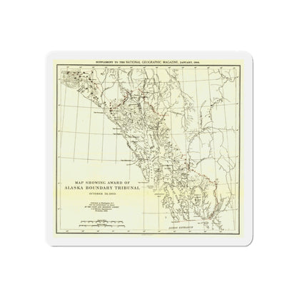 USA - Alaska (1903) (Map) Refrigerator Magnet-6 × 6"-The Sticker Space