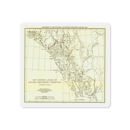 USA - Alaska (1903) (Map) Refrigerator Magnet-6 × 6"-The Sticker Space