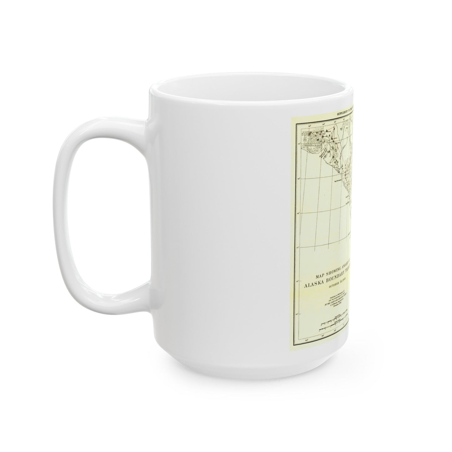 USA - Alaska (1903) (Map) White Coffee Mug-The Sticker Space