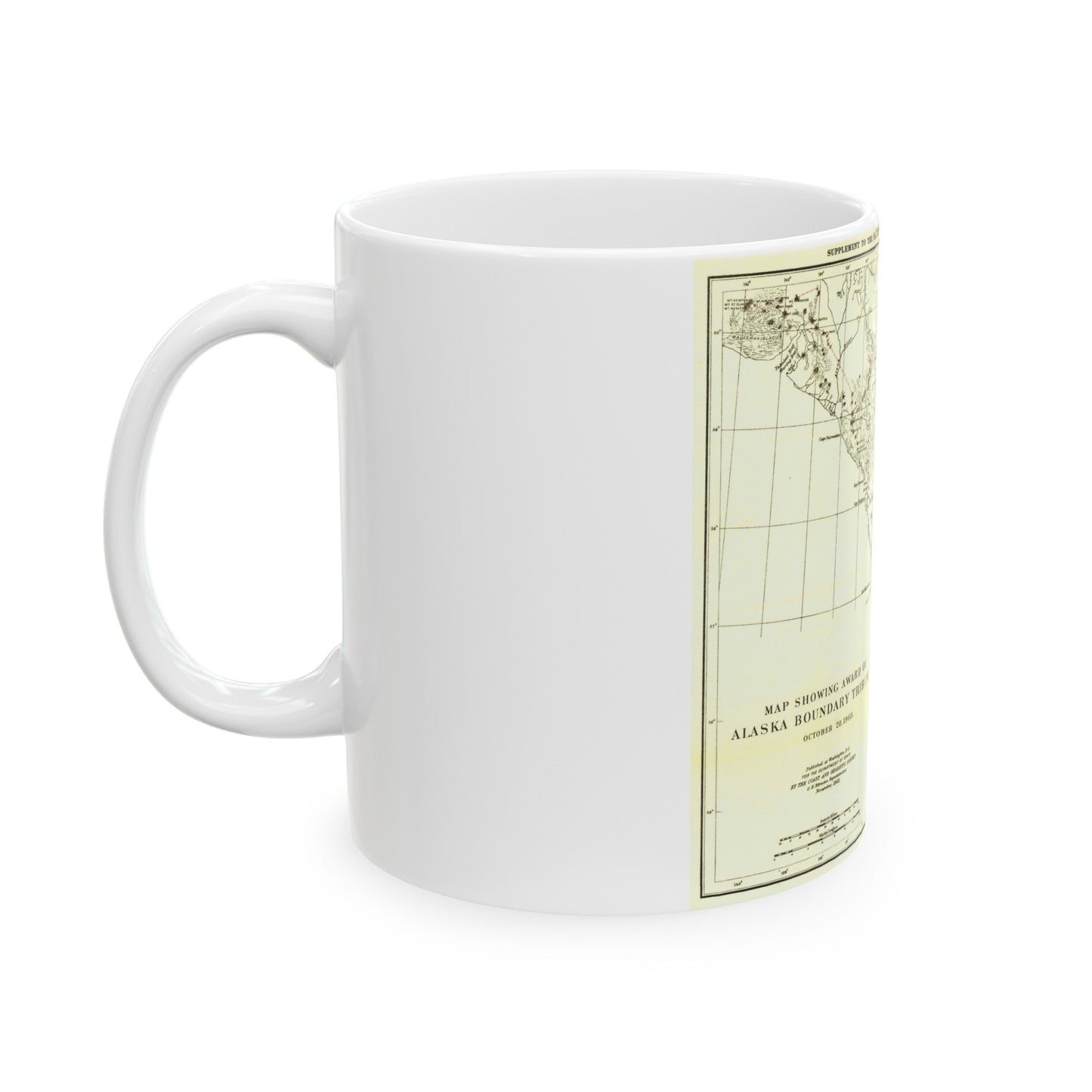 USA - Alaska (1903) (Map) White Coffee Mug-The Sticker Space