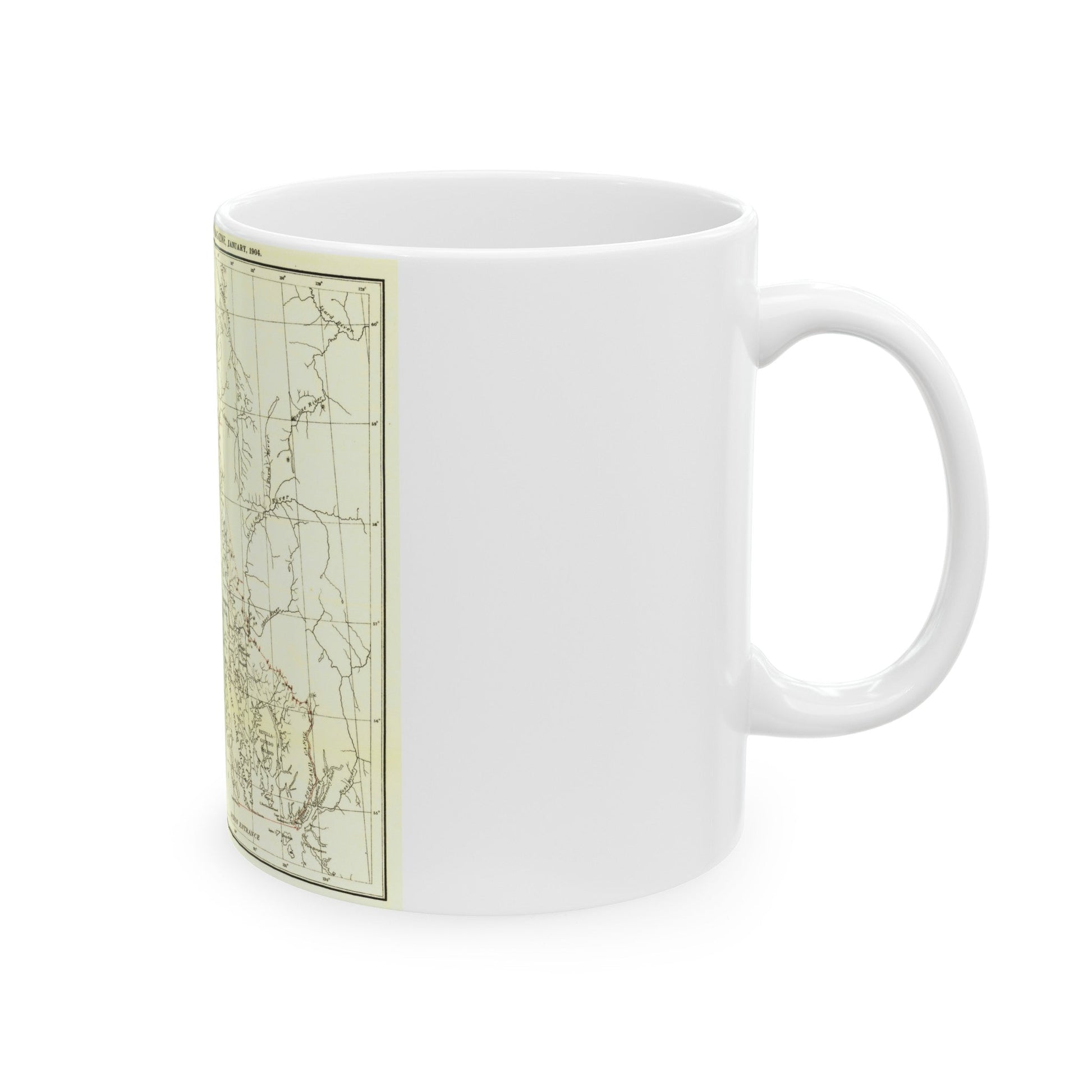 USA - Alaska (1903) (Map) White Coffee Mug-The Sticker Space