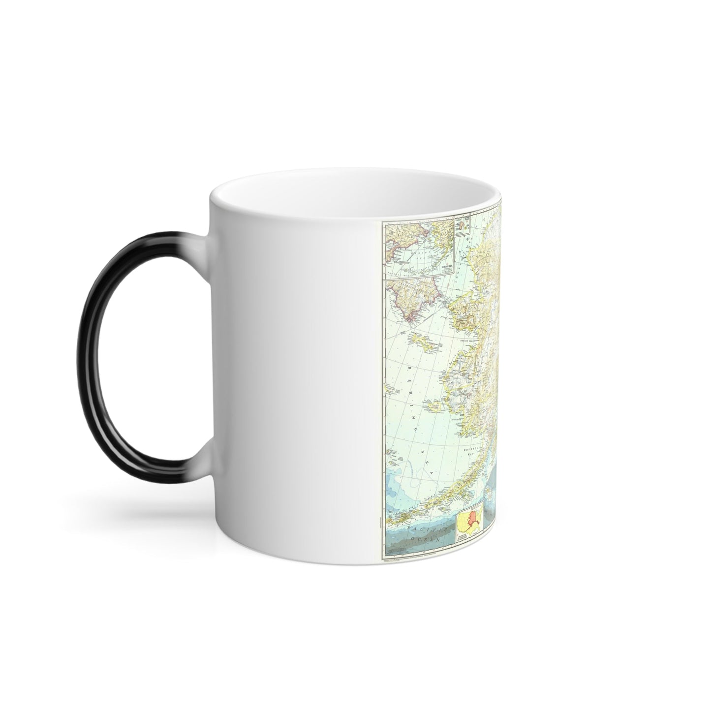 USA - Alaska (1956) (Map) Color Changing Mug 11oz-11oz-The Sticker Space