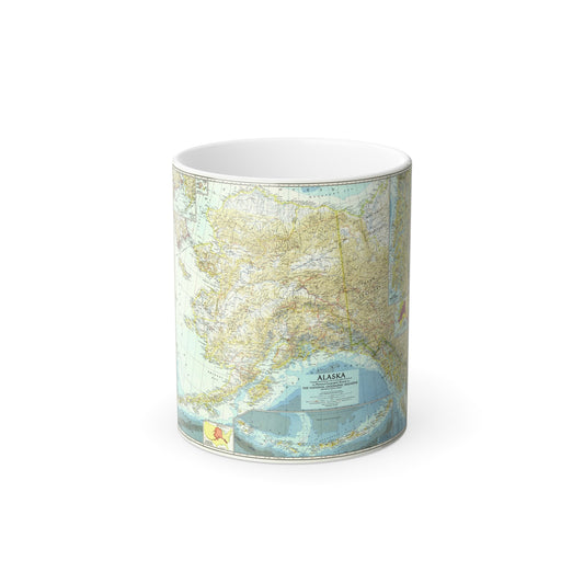 USA - Alaska (1956) (Map) Color Changing Mug 11oz-11oz-The Sticker Space