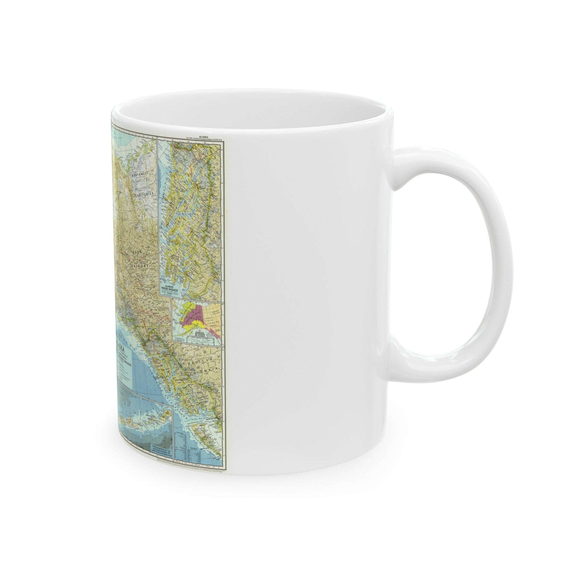 USA - Alaska (1956) (Map) White Coffee Mug-The Sticker Space