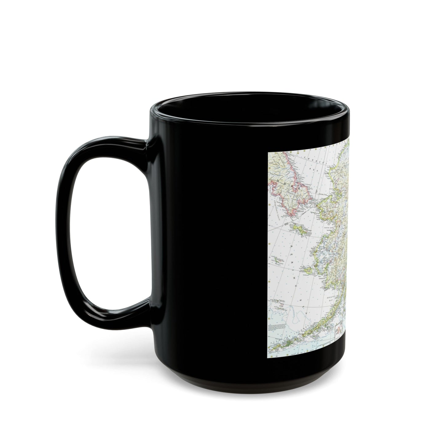 USA - Alaska (1959) (Map) Black Coffee Mug-The Sticker Space