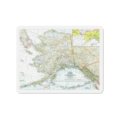 USA - Alaska (1959) (Map) Refrigerator Magnet 3 Inch - The Sticker Space