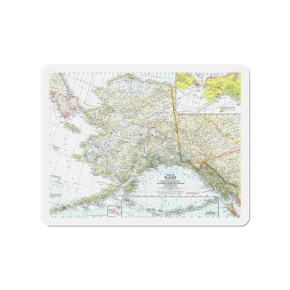 USA - Alaska (1959) (Map) Refrigerator Magnet-4" x 4"-The Sticker Space