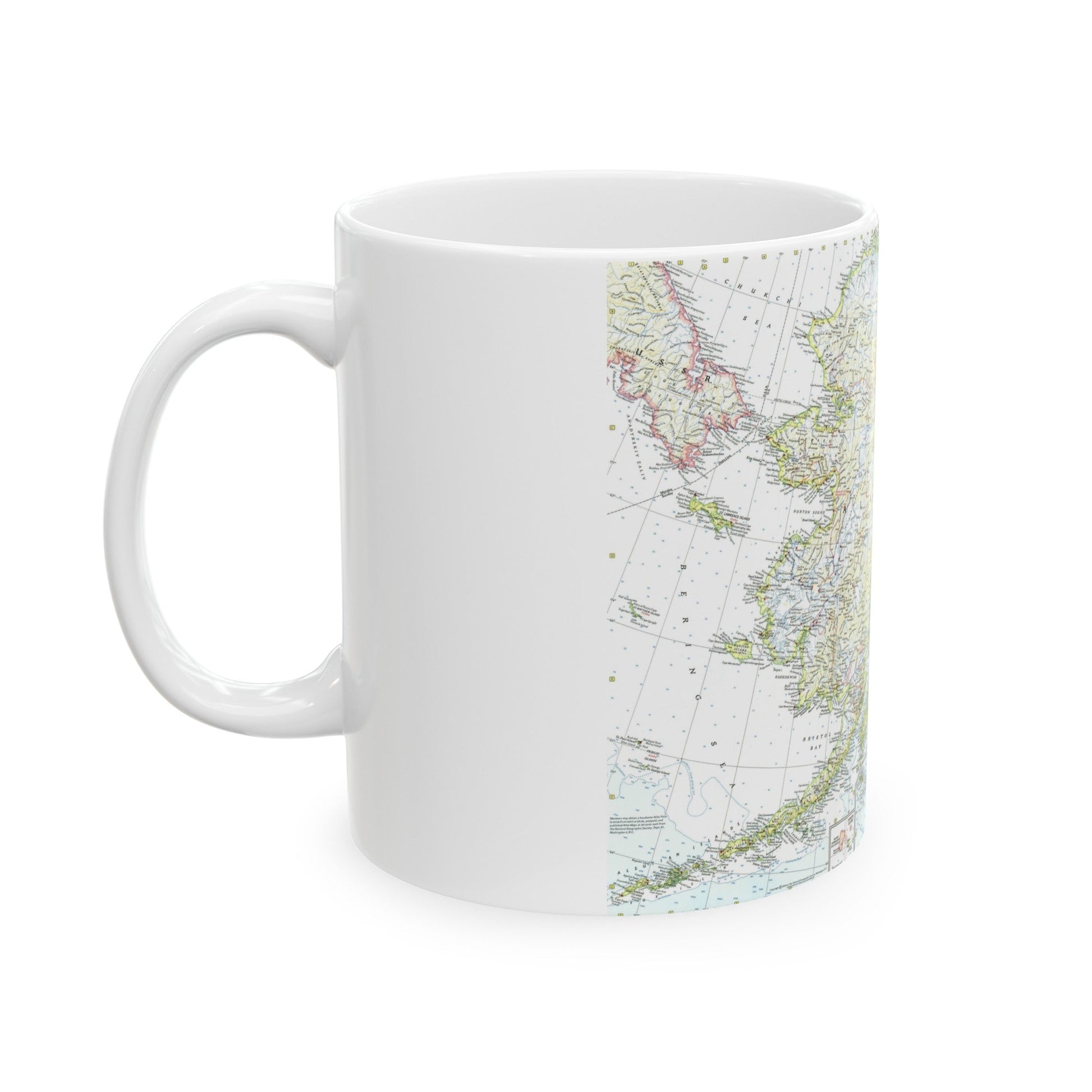 USA - Alaska (1959) (Map) White Coffee Mug-The Sticker Space