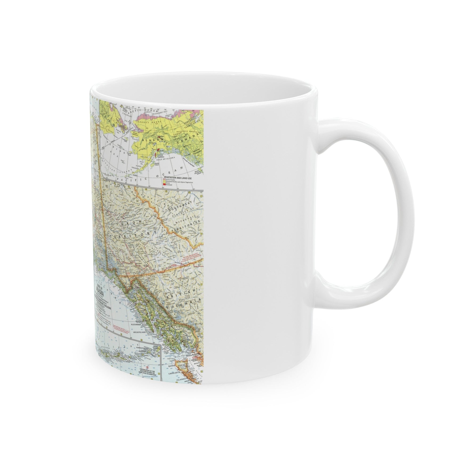 USA - Alaska (1959) (Map) White Coffee Mug-The Sticker Space