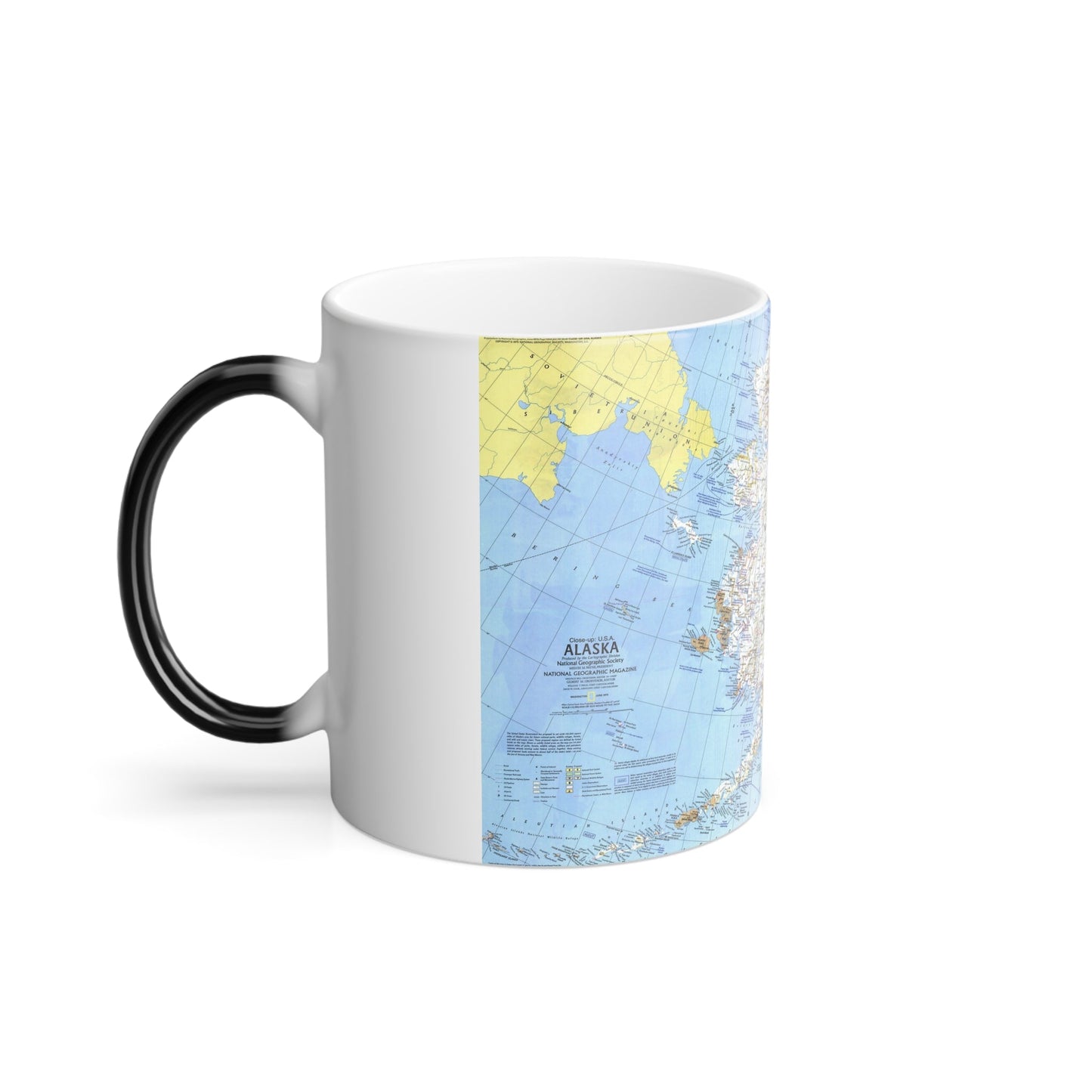 USA - Alaska (1975) (Map) Color Changing Mug 11oz-11oz-The Sticker Space