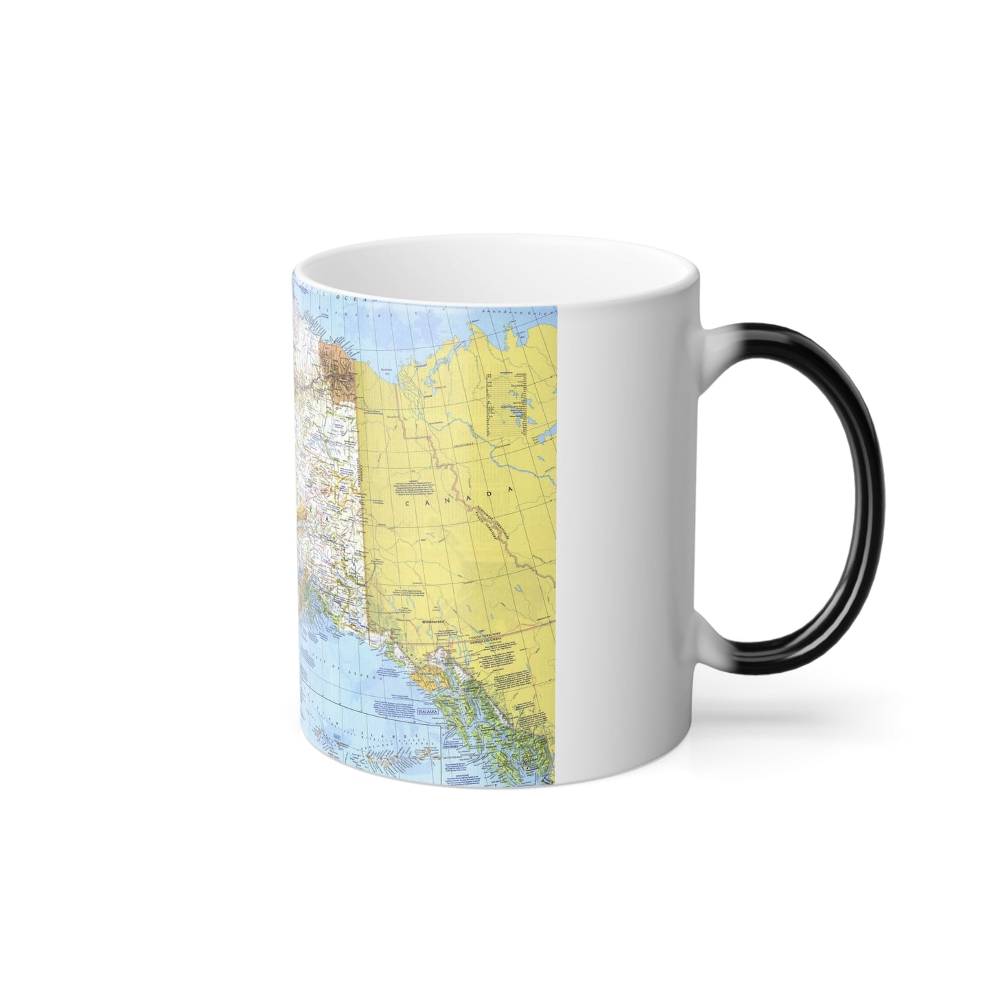 USA - Alaska (1975) (Map) Color Changing Mug 11oz-11oz-The Sticker Space