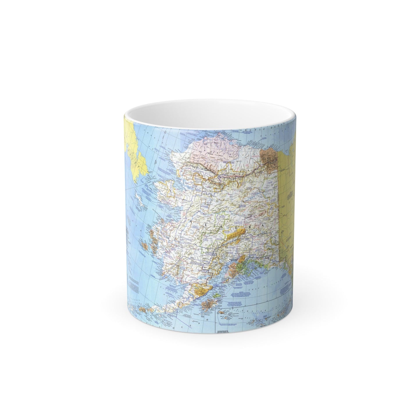 USA - Alaska (1975) (Map) Color Changing Mug 11oz-11oz-The Sticker Space