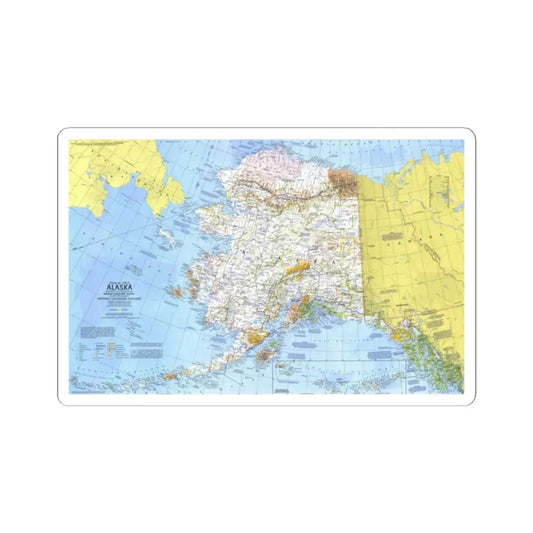 USA - Alaska (1975) (Map) STICKER Vinyl Kiss-Cut Decal 2 Inch White - The Sticker Space