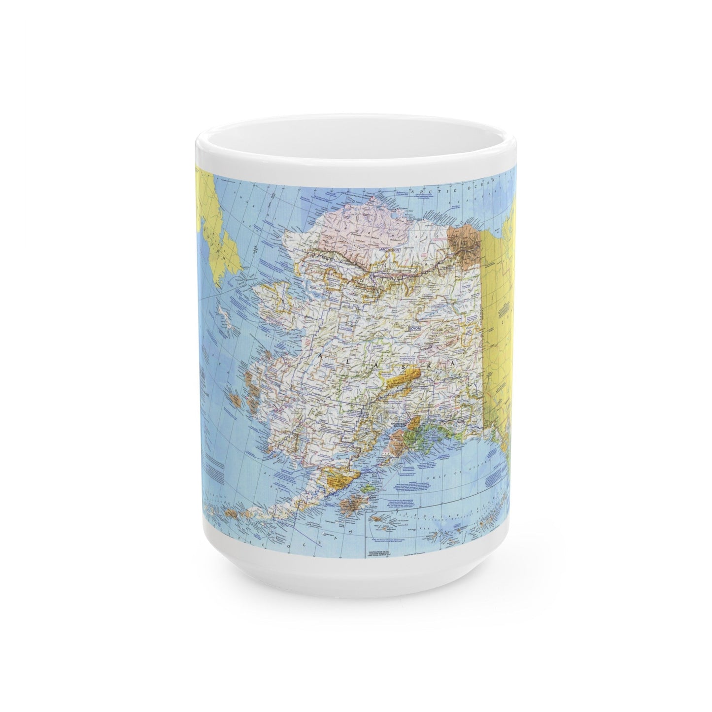 USA - Alaska (1975) (Map) White Coffee Mug-15oz-The Sticker Space