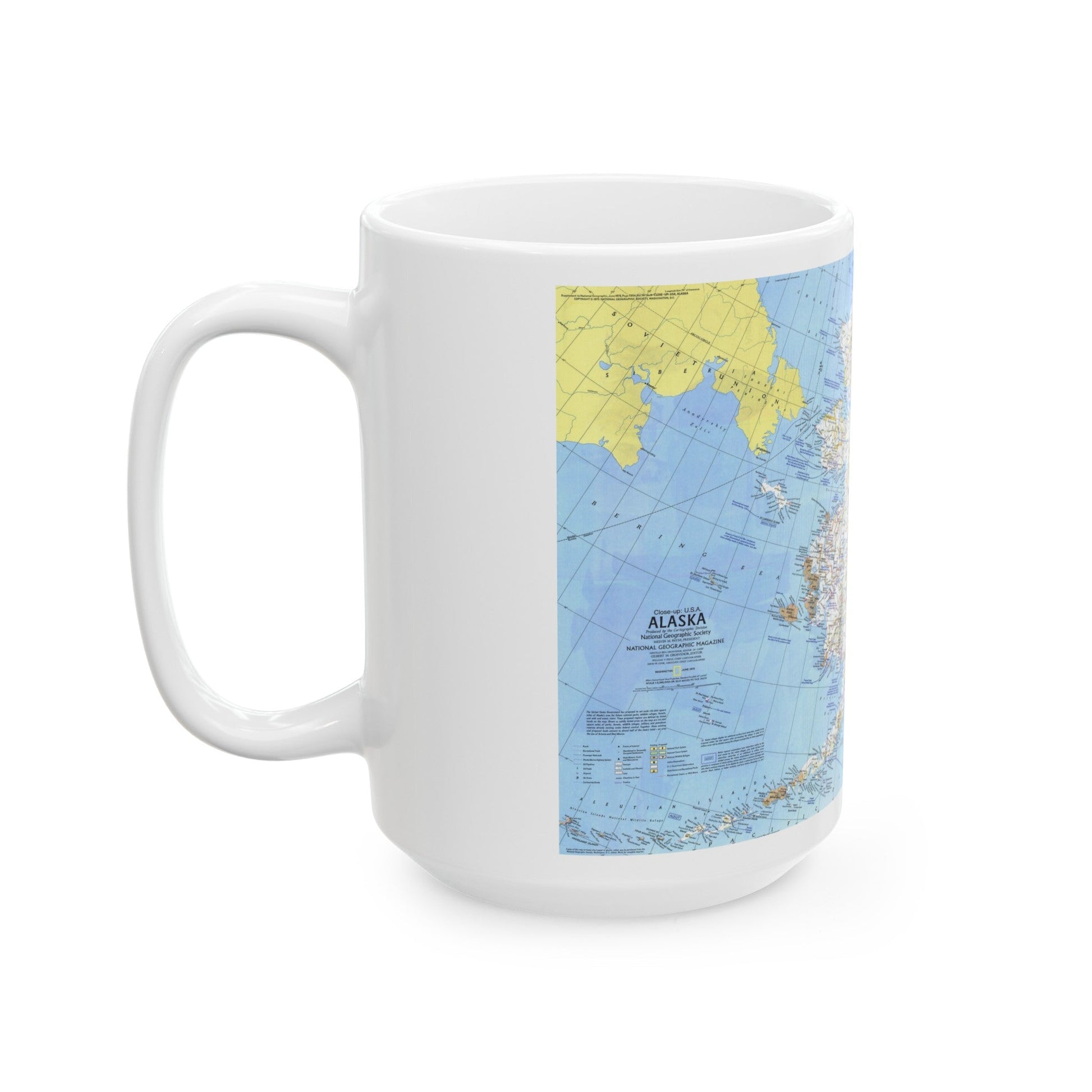 USA - Alaska (1975) (Map) White Coffee Mug-The Sticker Space